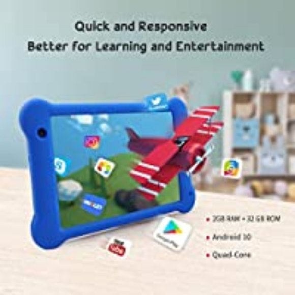 NWT AEEZO KIDS FHD TRONPAD 7-TK701 7" WIFI ANDROID 10 TABLET 2GB RAM 32G ROM - Picture 9 of 13